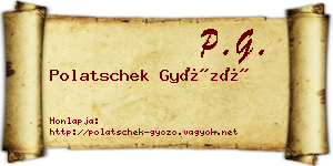 Polatschek Győző névjegykártya